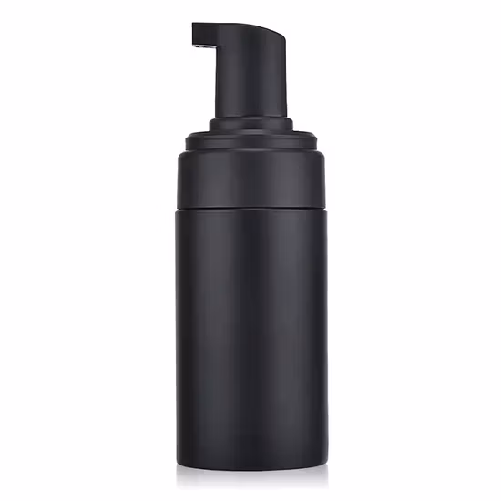 Nouveau 100ml 150ml 200ml Pet mat Surface visage nettoyant liquide en plastique mousse savon cosmétique soins de la peau bouteille noir blanc mousse bouteille