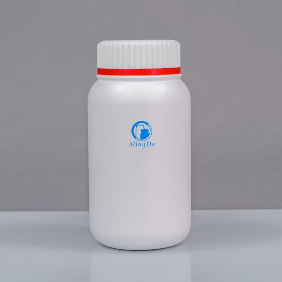 Bouteille en plastique ronde haute densité de qualité alimentaire, finition du col de 38 mm, avec peau mate