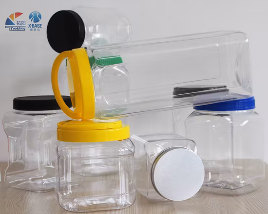 Conteneurs de stockage de nourriture en pot en plastique pour animaux de compagnie en gros