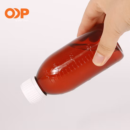 Bouteille de sirop en plastique pour animaux de compagnie, bouteilles de liquide médicinal