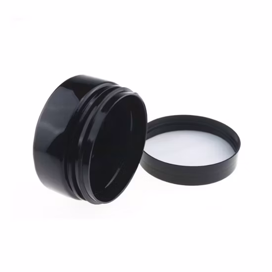 Pots de crème cosmétique vides personnalisés en gros 120 ml pot en plastique brun ambre 4 oz avec couvercles