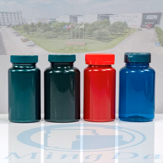 Emballage de supplément de 120 ml Fabricant de bouteilles en plastique brillant Pet avec couvercle en plastique